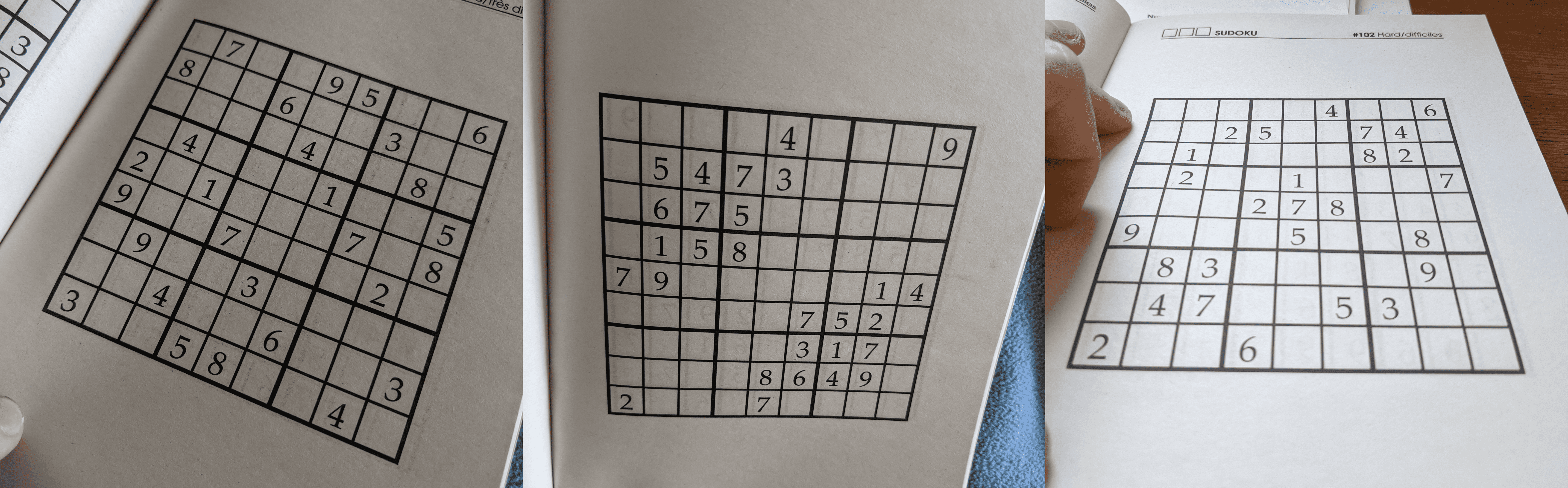 Example of sudoku grids from various perspective.